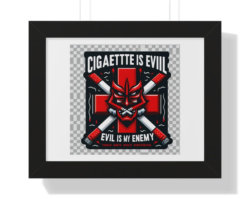 Smoke free, Framed Horizontal Poster